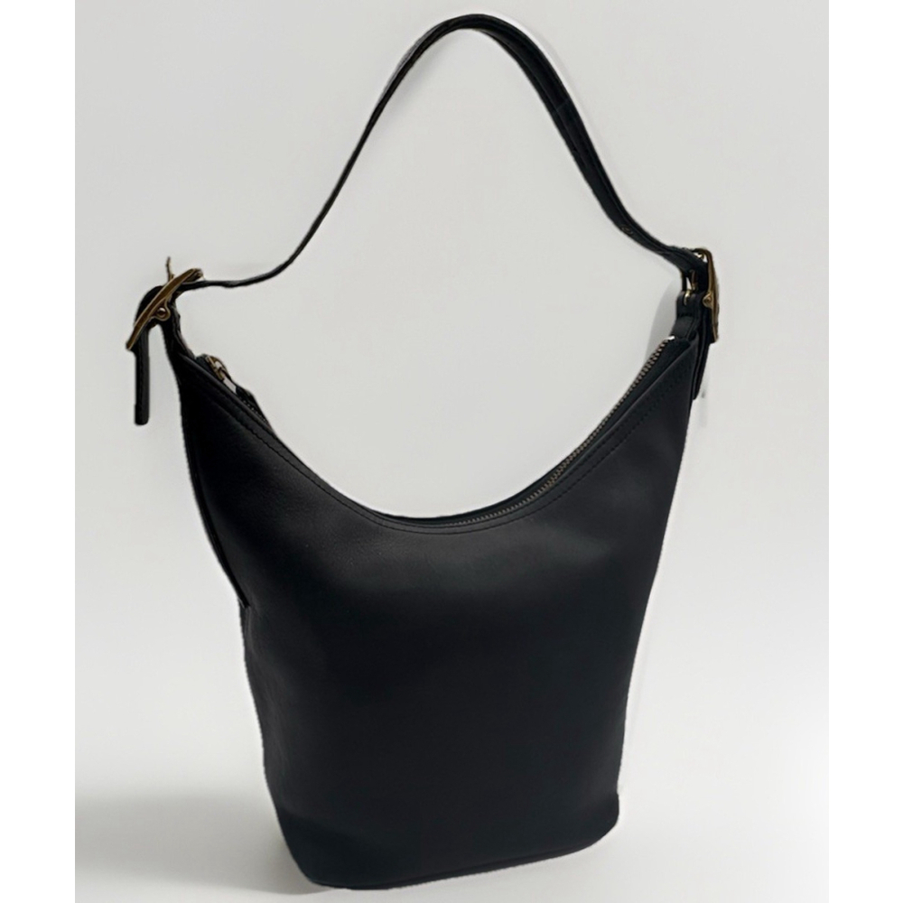 Vintage Coach Legacy 9823 Black Leather Shoulder Bag Minimalist 90s Made in USA - Picture 10 of 15